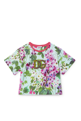 Floral Applique Logo T-Shirt